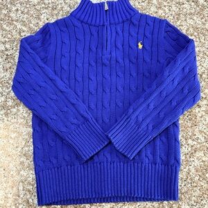 Kids Polo Ralph Lauren Royal Blue Zip-Up Sweater